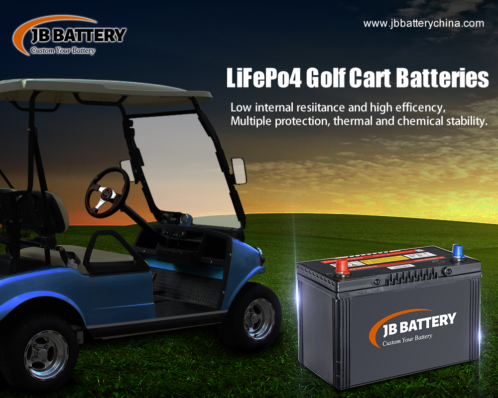 Avantage des avantages associés à la batterie de batterie de golf de golf au lithium ionique de LifePO4 sur mesure